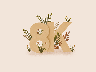 simple typography floral design illustration typography