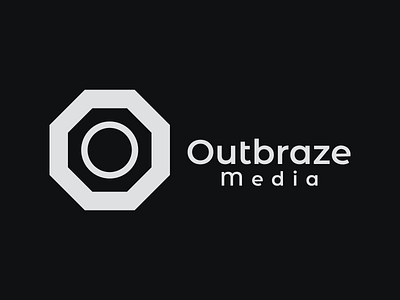 Outbraze Media Logo brand brand identity branding clean design icon illustrator logo logo design logo mark logotype minimal modern typography vector