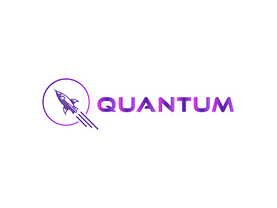 Quantum Logo brand brand identity branding clean dailylogochallenge design illustrator logo logo design logotype minimalist retro logo rocketship logo synthwave vector