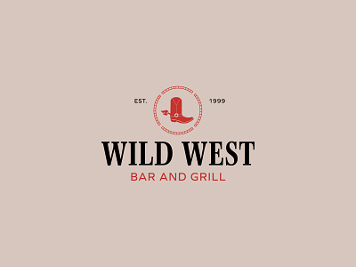 Wild West Bar And Grill brand identity branding dailylogochallenge design icon logo logo design logotype minimalist modern logo