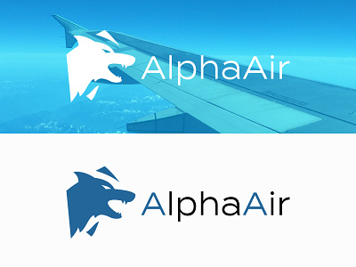AlphaAir airline logo brand brand identity branding clean dailylogochallenge design illustrator logo logo design vector