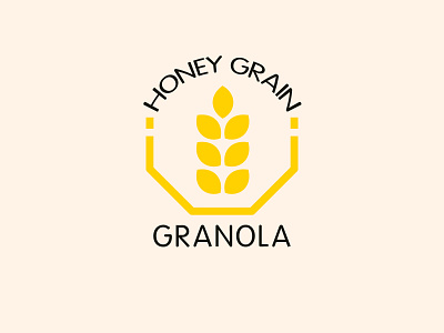 Honey Grain Granola brand brand identity branding clean dailylogochallenge design illustrator logo logo design vector