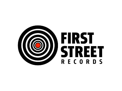 First Street Records brand identity branding clean dailylogo dailylogochallenge design illustrator logo design minimalist modern logo