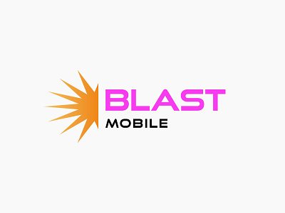 Blast Mobile Logo brand identity branding clean dailylogochallenge design icon illustrator logo design modern logo phone app vector