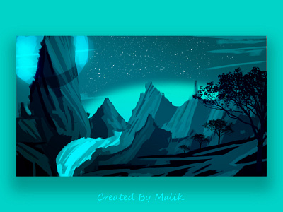 Landscape Mountain scene adobe illustrator adobe photoshop art artist creative creative design digital digital design illustration illustration art illustration digital malik mountain mountains