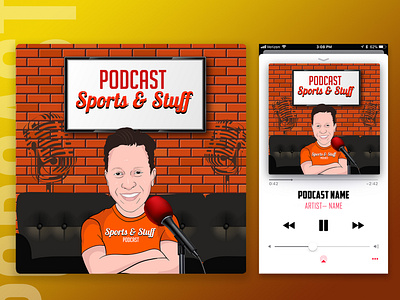 Illustrative podcast cover adobe illustrator adobe photoshop graphic design