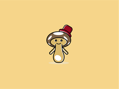 Logo Happy Mushroom character children cute happy mushroom logo logo logo playful logodesign minimalist minimalist design mushroom mushroom logo playful