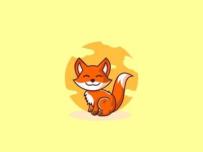 fox happiness logo mascot cartoon industrial animal cartoon character children cute design fox fun graphic design happiness illustration logo mascot minimalist playful ui