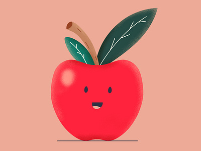 Apple character animation apple character character design character illustration cute face fruit illustration motion graphics
