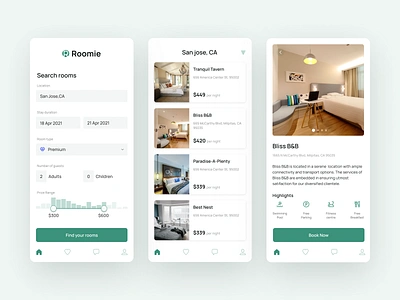 Room Booking App. akhil sunny description form design form field icons minimal mobile app mobile ui pixalchemy room booking rooms ui ui concept ui design ux