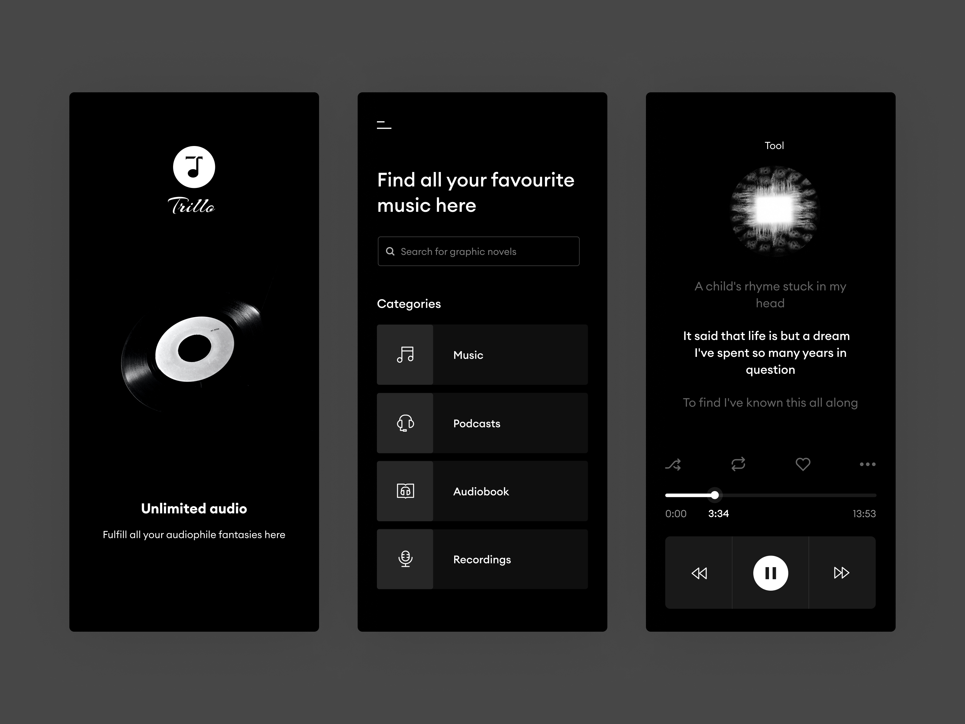 Audio Streaming Platform Dark Mode By Akhil Sunny For PXD On Dribbble