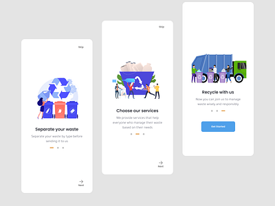 Onboarding Page Waste Management Apps [pt1] design mobile app design ui uiux waste management