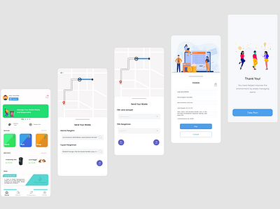 Homepage - Send Waste Service [pt3] mobile app design ui uiux waste management