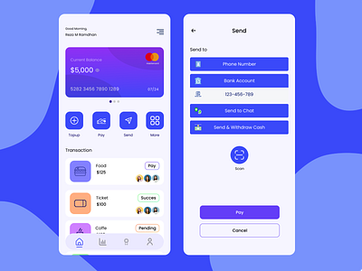 Financial Payment Apps dailyui design exploration finance financial mobile app design ui uiux
