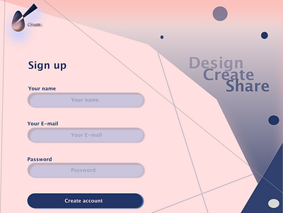 Sign Up Page #001 branding dailyui design icon logo minimal type ui web website