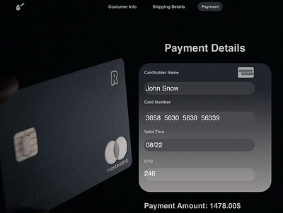 DAILY UI #002 black creditcard dailyui design minimal payment ui website