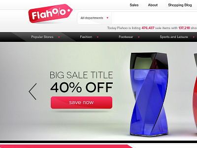 Design for Flahoo.com design shopping ui webdesign website