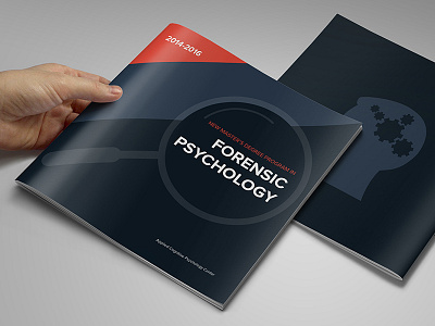 Flat Design Brochure for a Master's Degree Program academic blue brochure design flat graphic university