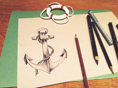 That popular anchor anchor drawing sketch