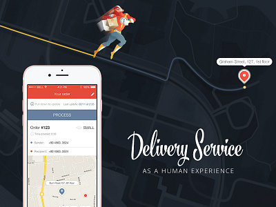 Design for a Delivery Service Platform app delivery design fast flash human iphone map mobile