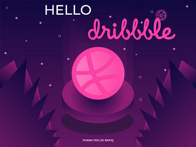 Hello Dribbble I First Shot branding coming dribbbler debutshot design dribbble best shot dribbble planet first shot flat hello dribbble illustration illustrator logo minimal typography