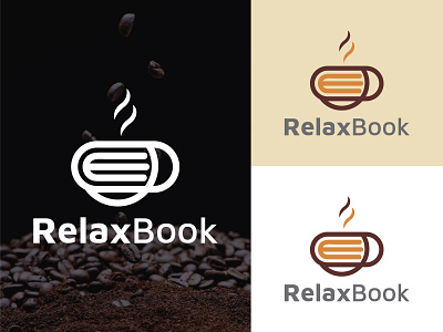 Relax Book- Coffee Shop Logo design Branding