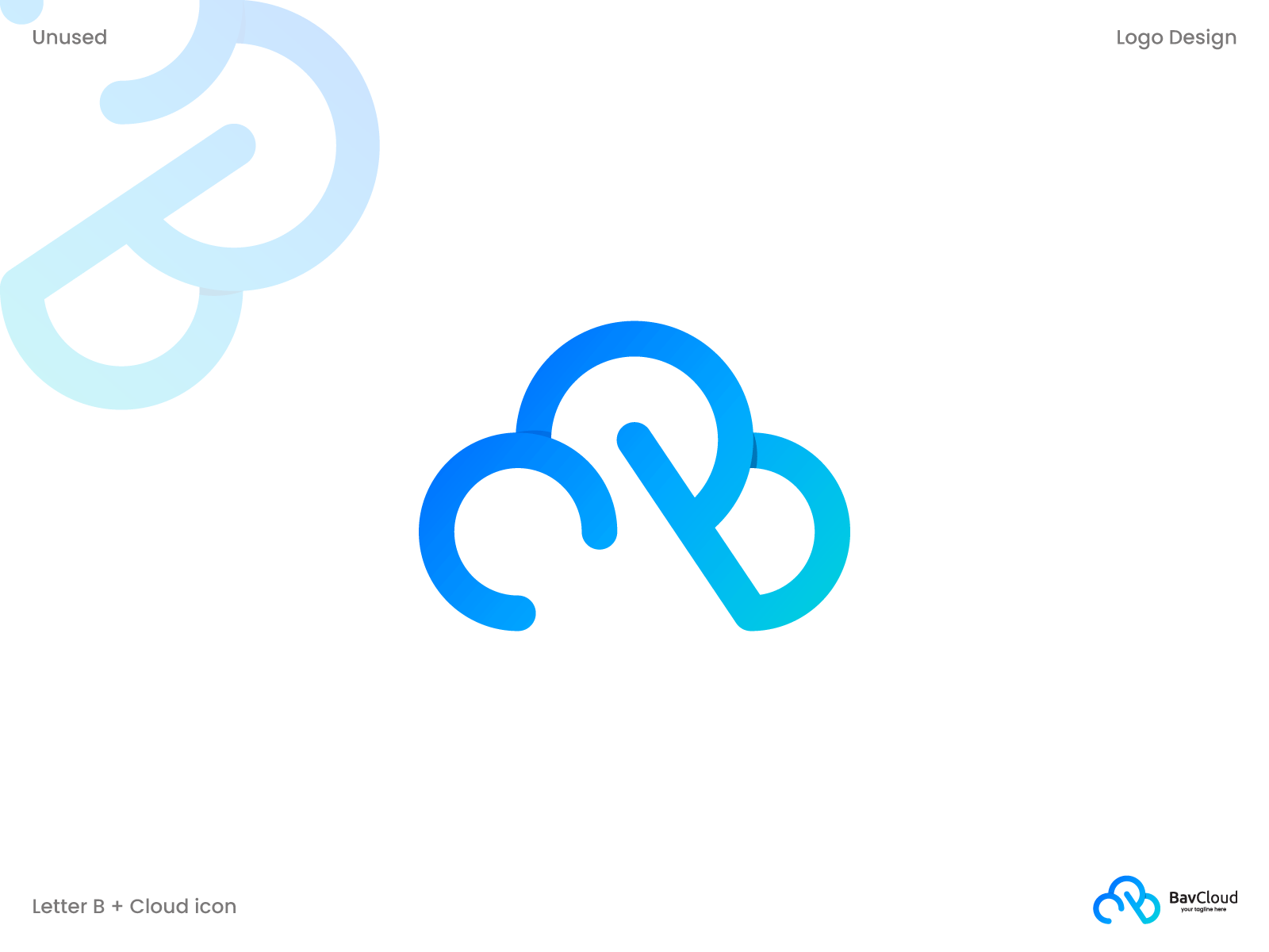 BavCloud logo design branding. B Letter logo. b letter logo branding business clever smart creative cloud logo creative logo design gradient logo graphic design logo modern vibrant digital mordern logo unique logo vector