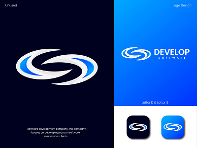 Tech Logo Design Branding. S&D Letter logo.