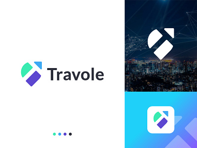 Travel Logo -Tour Logo-Arrow Logo-T Logo BrandingTravel App Logo