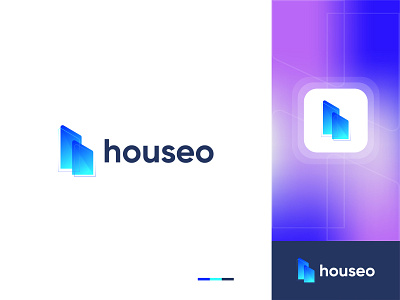 modern realestate Logo branding-House logo - Home app icon Logo