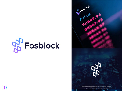 fosblock logo- Blockchain business logo- Crypto logo