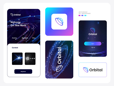 Orbital - Orbit Logo Design - glob Logo earth earth research futuristic galaxy galaxy research graphic design logo creator logo design logo inpair modernlogo network orbit research logo space space research technology universe