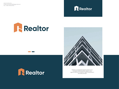 Real estate Business Logo, Letter R logo, home logo