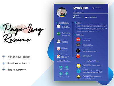 Modern one-page Resume