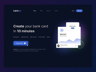 Larave - Payment gateway home page