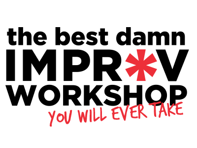 Improv logo branding clean improv logo red and black workshop