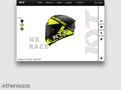 KYT helmet landing page design