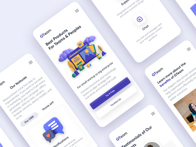 Landing page for IT company - mobile version branding business clean daily design design designdaily graphic inspiration it company landing minimalist uigood uilanding uiuxdesigner web website