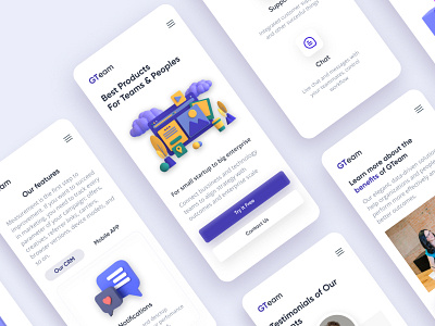 Landing page for IT company - mobile version