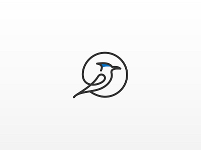 Modern line art bird logo