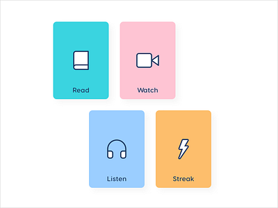 Icon work for a language learning app icon design mobile ui ui design