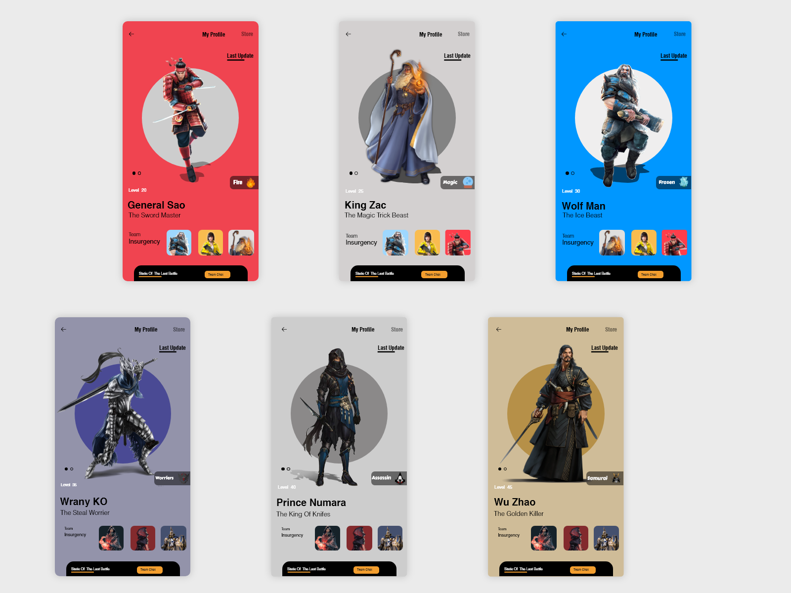 UI Gaming Cards by Mohamed Mustafa on Dribbble