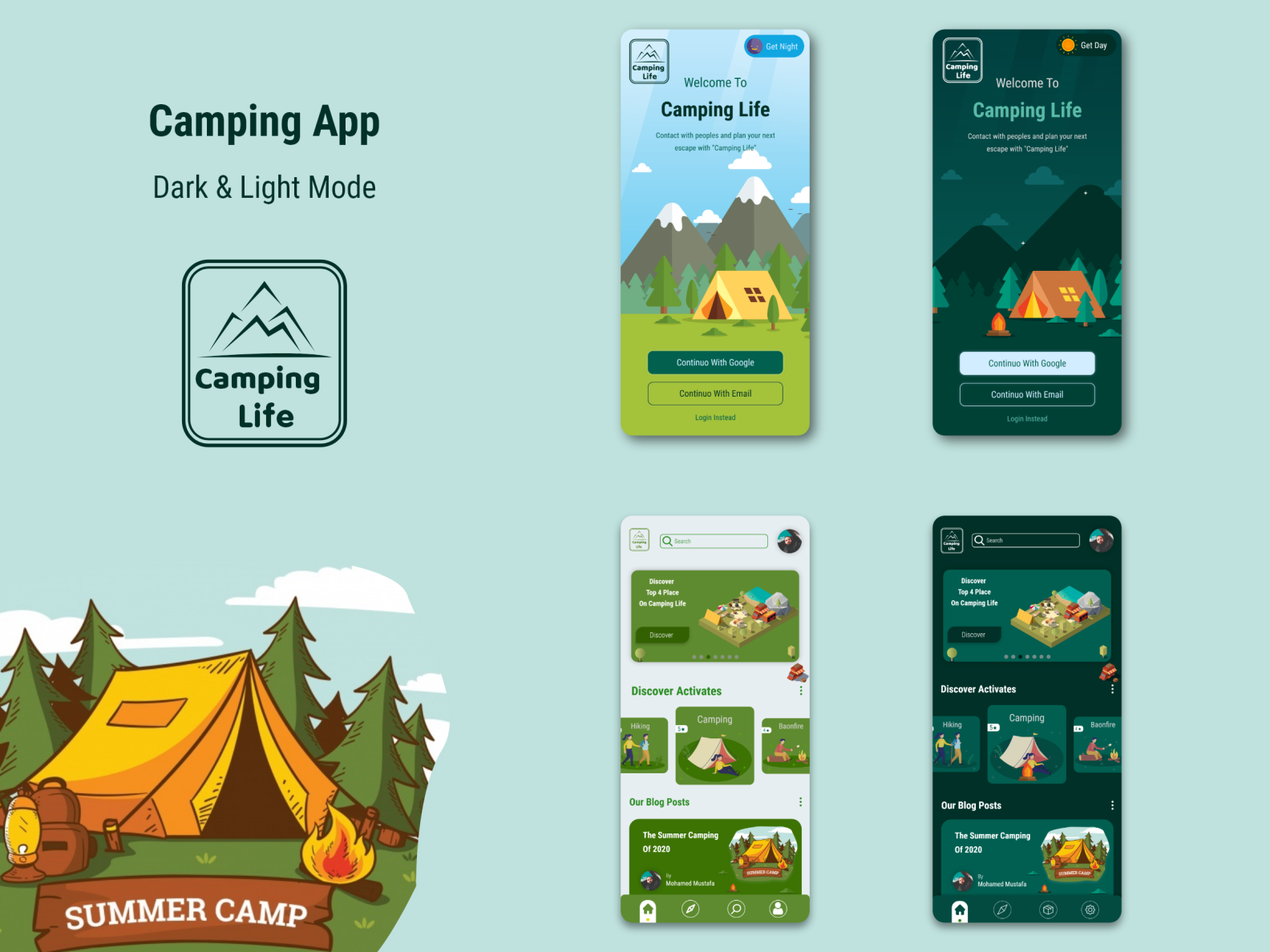 UI Camping App by Mohamed Mustafa on Dribbble