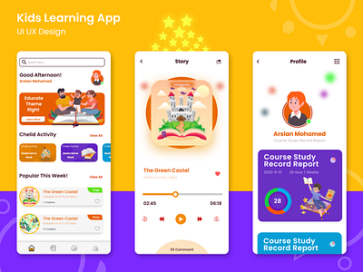 Kids E-Learning App | UI UX Design