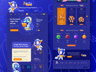 Zedy E-learning Platform | UI UX Web Design