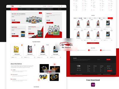 Mo Motive | Cars Engine Oil E-Commerce Free automotive web design cars cars e commerce cars ui ux web cars web design e commerce shooing shop ui ux design ui web web web design