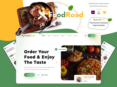 Food Road Mobile & App | UI UX Design e commerce food landingapge food mobile app design food mobile design food ui ux food web design food web ui ux food website ui ux design ui web web web design