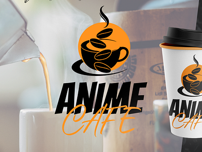 Anime Cafe logodesign02 anime branding cafe design elegant illustration logodesign minimal mockup mug vector