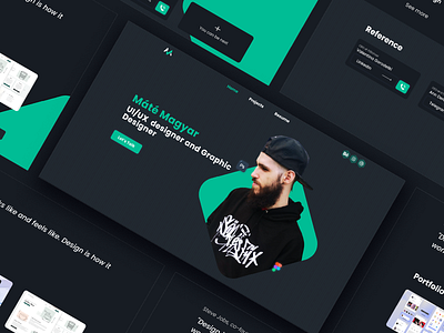 Portfolio website branding graphic design logo ui