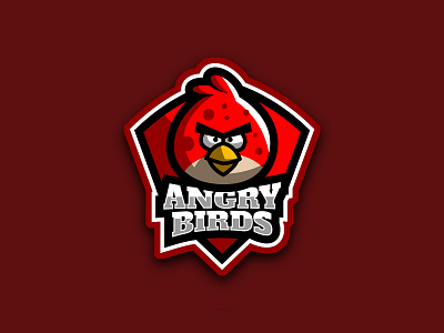 Angry Birds Logo Esport angry animal badge bird cartoon character design emblem esport game gaming graphic head illustration logo mascot sport symbol team vector